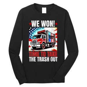 Trump 2024 We Won Wins Victory Inauguration 2025 Garbage Long Sleeve Shirt