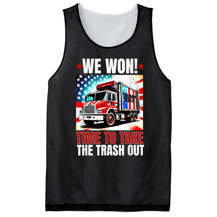 Trump 2024 We Won Wins Victory Inauguration 2025 Garbage Mesh Reversible Basketball Jersey Tank