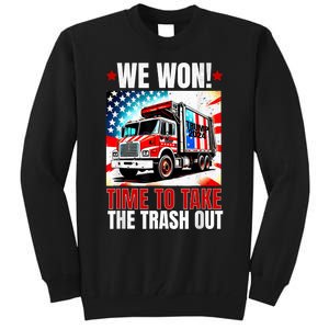 Trump 2024 We Won Wins Victory Inauguration 2025 Garbage Tall Sweatshirt