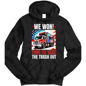 Trump 2024 We Won Wins Victory Inauguration 2025 Garbage Tie Dye Hoodie