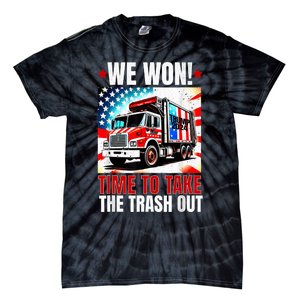 Trump 2024 We Won Wins Victory Inauguration 2025 Garbage Tie-Dye T-Shirt