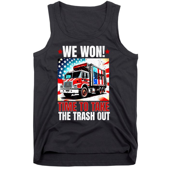 Trump 2024 We Won Wins Victory Inauguration 2025 Garbage Tank Top