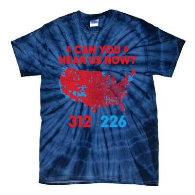 Trump 2024 Winner 312 Electoral Map Can You Hear Us Now Long Sleeve Tie-Dye T-Shirt