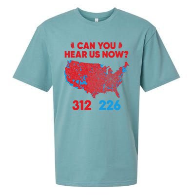 Trump 2024 Winner 312 Electoral Map Can You Hear Us Now Long Sleeve Sueded Cloud Jersey T-Shirt