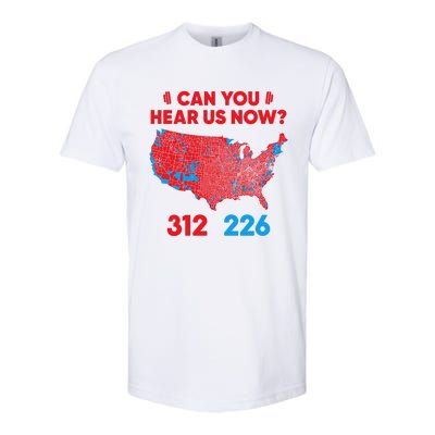 Trump 2024 Winner 312 Electoral Map Can You Hear Us Now Long Sleeve Softstyle CVC T-Shirt