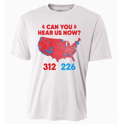 Trump 2024 Winner 312 Electoral Map Can You Hear Us Now Long Sleeve Cooling Performance Crew T-Shirt