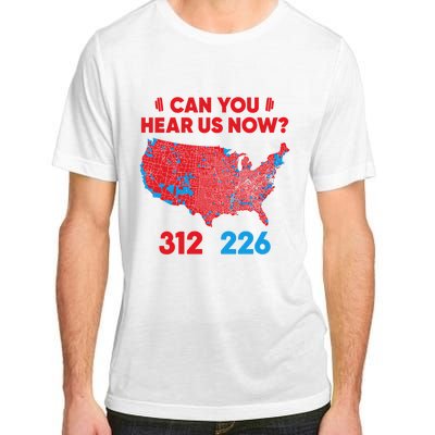 Trump 2024 Winner 312 Electoral Map Can You Hear Us Now Long Sleeve Adult ChromaSoft Performance T-Shirt