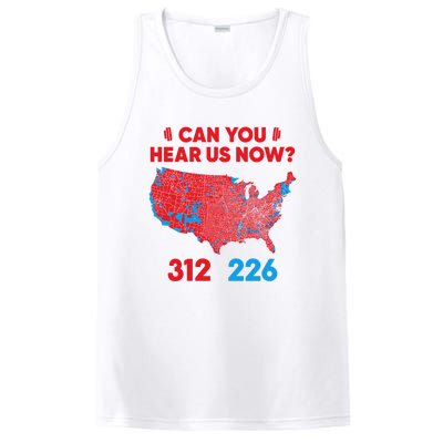 Trump 2024 Winner 312 Electoral Map Can You Hear Us Now Long Sleeve PosiCharge Competitor Tank