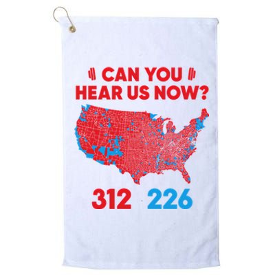 Trump 2024 Winner 312 Electoral Map Can You Hear Us Now Long Sleeve Platinum Collection Golf Towel