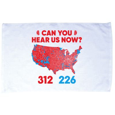 Trump 2024 Winner 312 Electoral Map Can You Hear Us Now Long Sleeve Microfiber Hand Towel