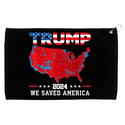 Trump 2024 We Saved America Map Of 2024 Election Results Grommeted Golf Towel