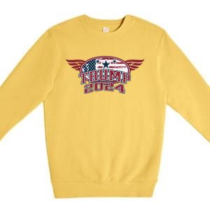 Trump 2024 Winged Logo Premium Crewneck Sweatshirt