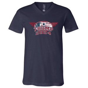 Trump 2024 Winged Logo V-Neck T-Shirt