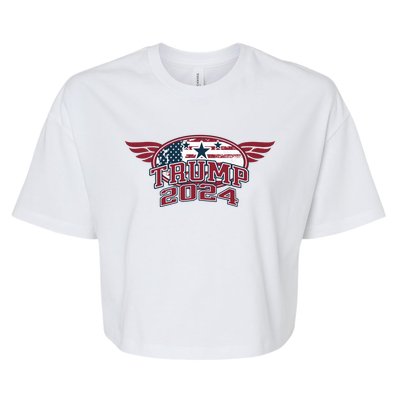 Trump 2024 Winged Logo Bella+Canvas Jersey Crop Tee