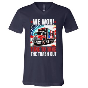 Trump 2024 We Won Wins Victory Inauguration 2025 Garbage V-Neck T-Shirt