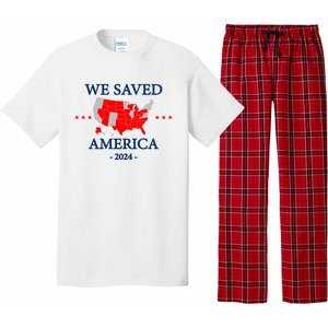 Trump 2024 We Saved America Map Of 2024 Election Results Pajama Set