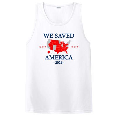 Trump 2024 We Saved America Map Of 2024 Election Results PosiCharge Competitor Tank