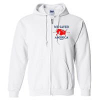 Trump 2024 We Saved America Map Of 2024 Election Results Full Zip Hoodie