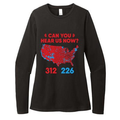 Trump 2024 Winner 312 Electoral Map Can You Hear Us Now Womens CVC Long Sleeve Shirt