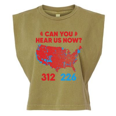 Trump 2024 Winner 312 Electoral Map Can You Hear Us Now Garment-Dyed Women's Muscle Tee