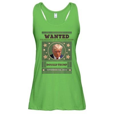 Trump 2024 Wanted For President Of The United States Ladies Essential Flowy Tank