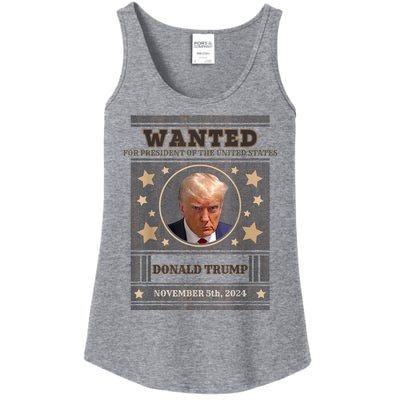 Trump 2024 Wanted For President Of The United States Ladies Essential Tank