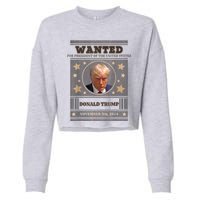 Trump 2024 Wanted For President Of The United States Cropped Pullover Crew