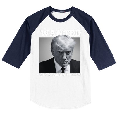 Trump 2024 Wanted For A 2nd Term Baseball Sleeve Shirt