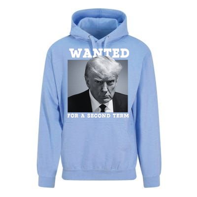 Trump 2024 Wanted For A 2nd Term Unisex Surf Hoodie