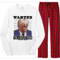 Trump 2024 Wanted For A 2nd Term Long Sleeve Pajama Set