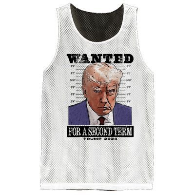 Trump 2024 Wanted For A 2nd Term Mesh Reversible Basketball Jersey Tank