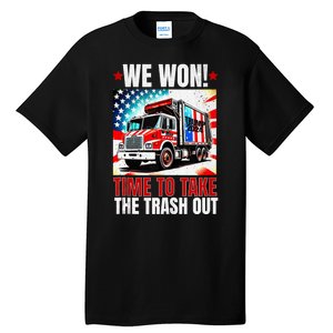 Trump 2024 We Won Wins Victory Inauguration 2025 Garbage Tall T-Shirt