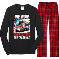 Trump 2024 We Won Wins Victory Inauguration 2025 Garbage Long Sleeve Pajama Set