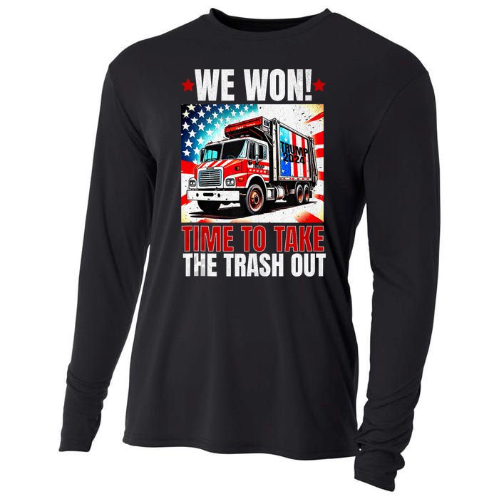 Trump 2024 We Won Wins Victory Inauguration 2025 Garbage Cooling Performance Long Sleeve Crew