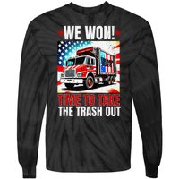 Trump 2024 We Won Wins Victory Inauguration 2025 Garbage Tie-Dye Long Sleeve Shirt