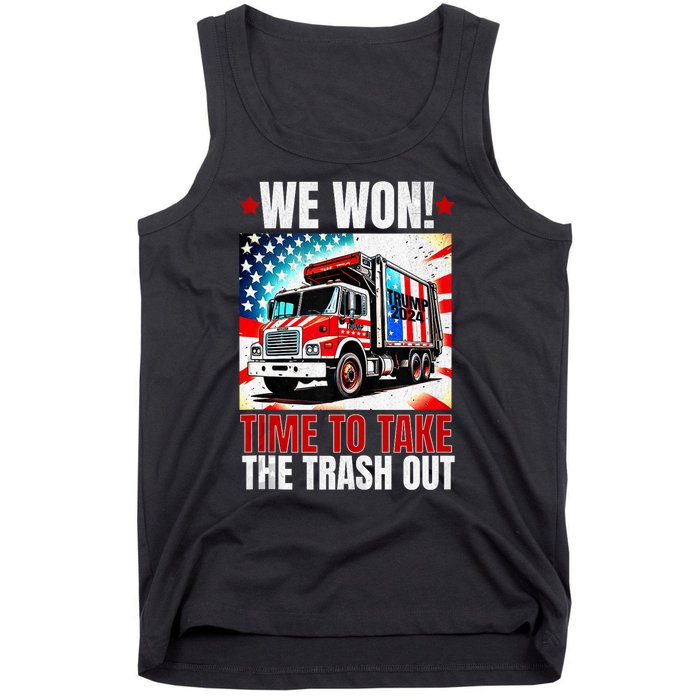 Trump 2024 We Won Wins Victory Inauguration 2025 Garbage Tank Top