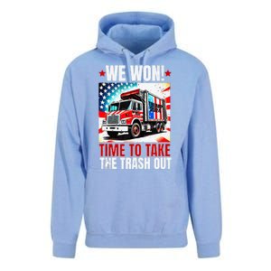 Trump 2024 We Won Wins Victory Inauguration 2025 Garbage Unisex Surf Hoodie