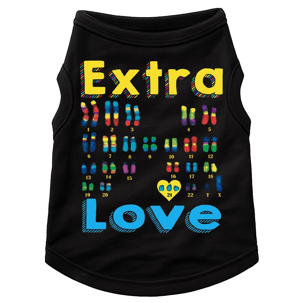 Trisomy 21 XY Extra Chromosome  World Down Syndrome Day Doggie Tank