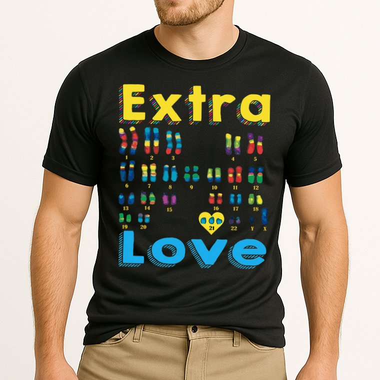 Trisomy 21 XY Extra Chromosome  World Down Syndrome Day Cooling Performance Crew T-Shirt