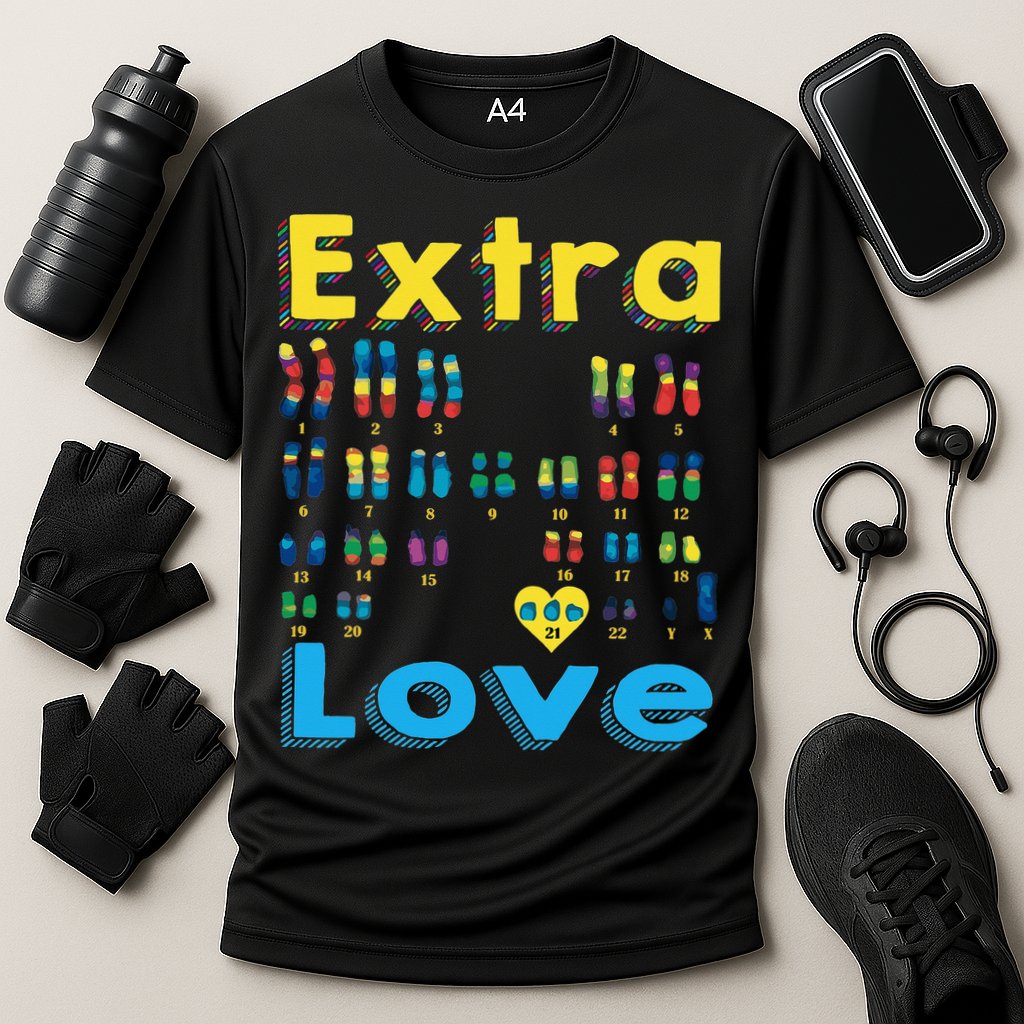 Trisomy 21 XY Extra Chromosome  World Down Syndrome Day Cooling Performance Crew T-Shirt