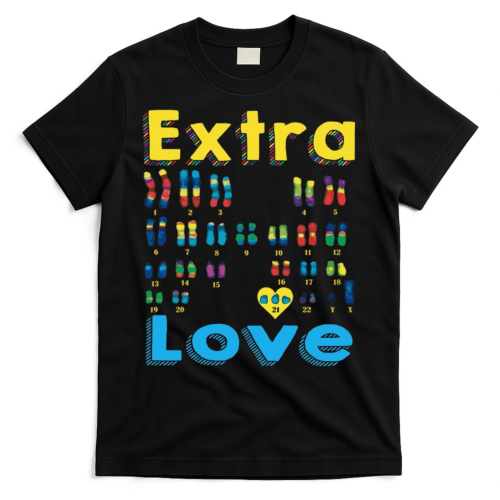 Trisomy 21 XY Extra Chromosome  World Down Syndrome Day T-Shirt