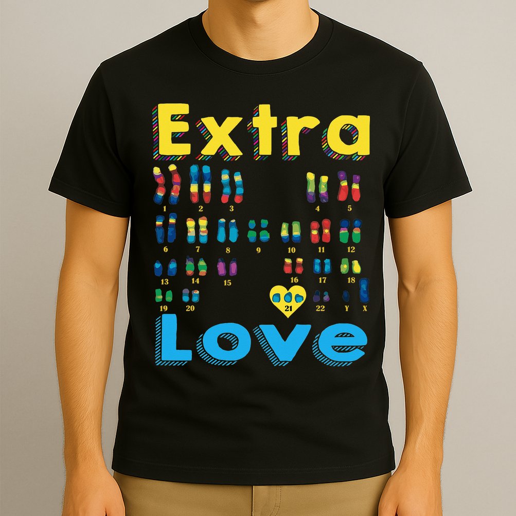 Trisomy 21 XY Extra Chromosome  World Down Syndrome Day T-Shirt