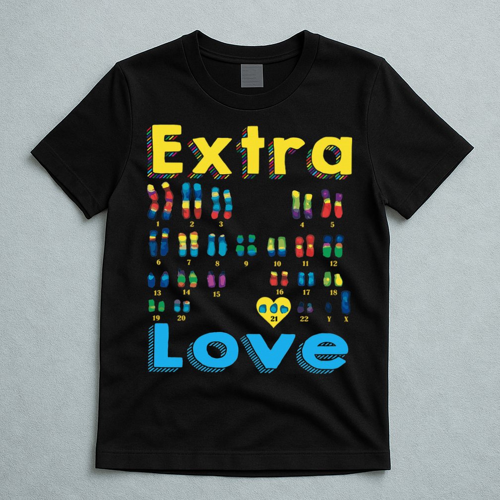 Trisomy 21 XY Extra Chromosome  World Down Syndrome Day T-Shirt