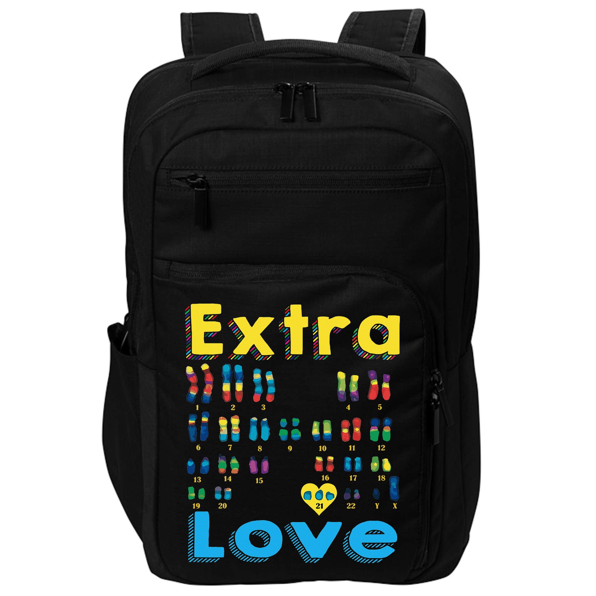 Trisomy 21 XY Extra Chromosome  World Down Syndrome Day Impact Tech Backpack