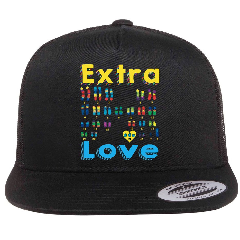 Trisomy 21 XY Extra Chromosome  World Down Syndrome Day Flat Bill Trucker Hat