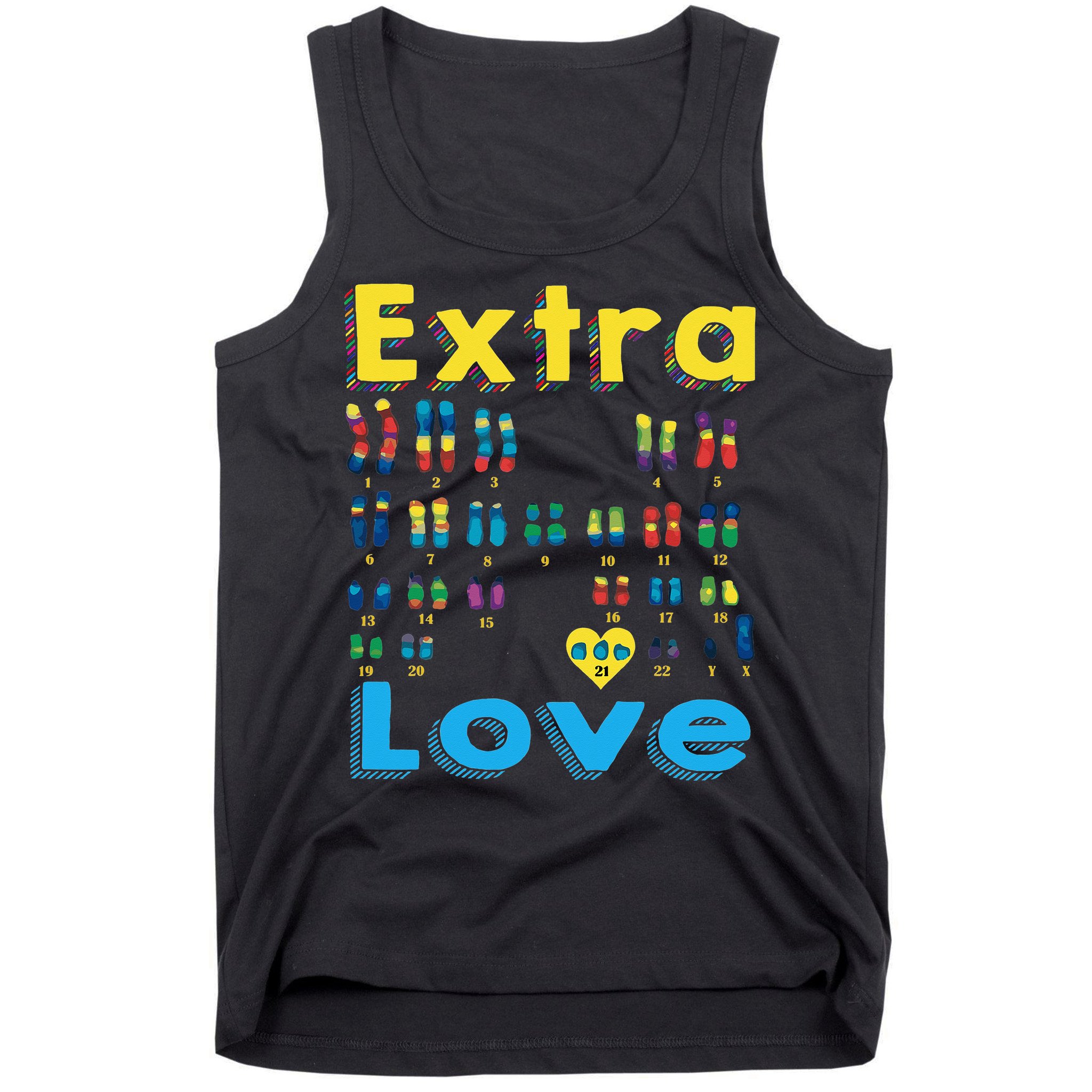 Trisomy 21 XY Extra Chromosome  World Down Syndrome Day Tank Top