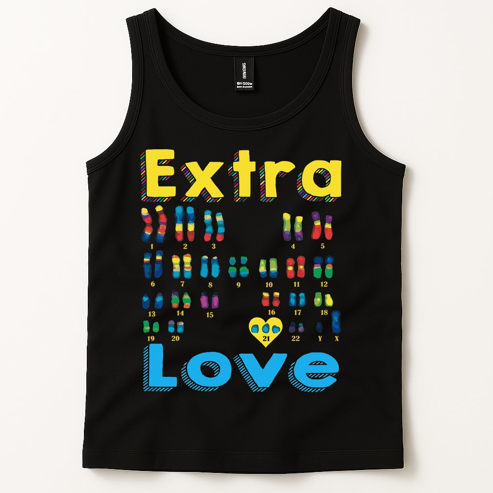 Trisomy 21 XY Extra Chromosome  World Down Syndrome Day Tank Top