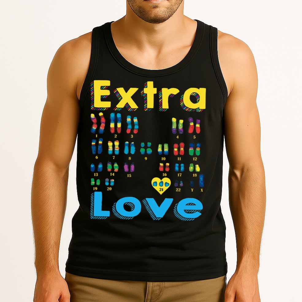 Trisomy 21 XY Extra Chromosome  World Down Syndrome Day Tank Top