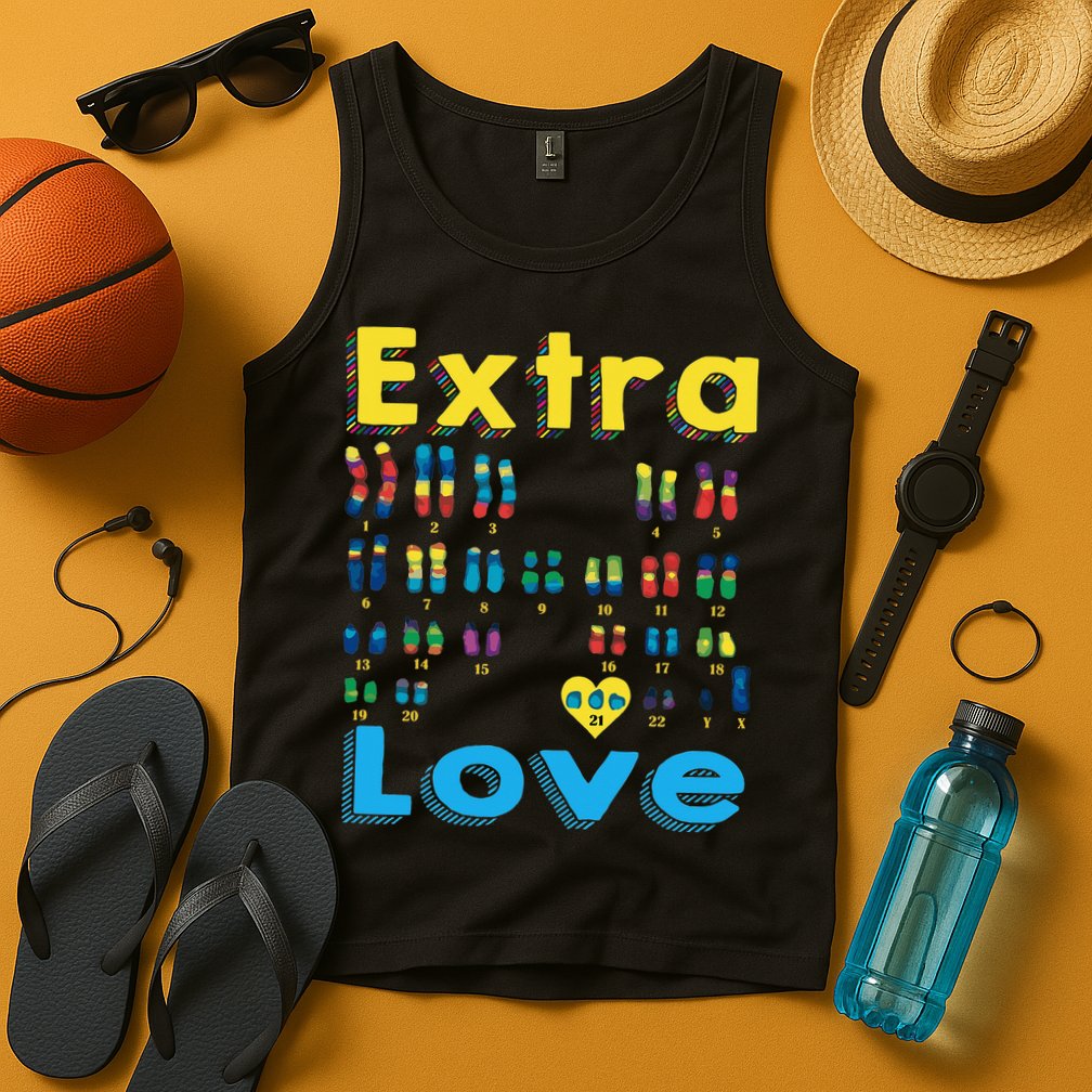 Trisomy 21 XY Extra Chromosome  World Down Syndrome Day Tank Top