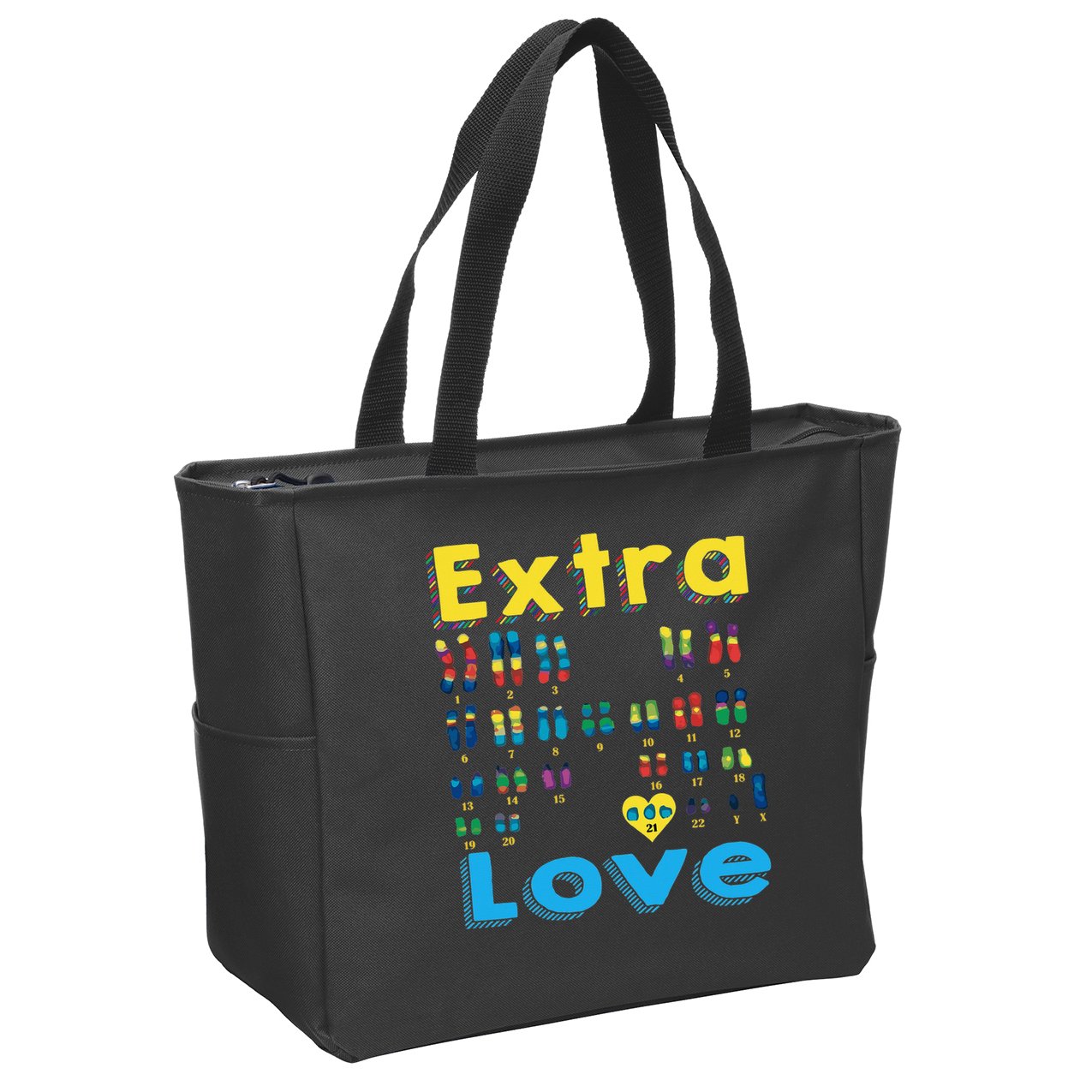 Trisomy 21 XY Extra Chromosome  World Down Syndrome Day Zip Tote Bag